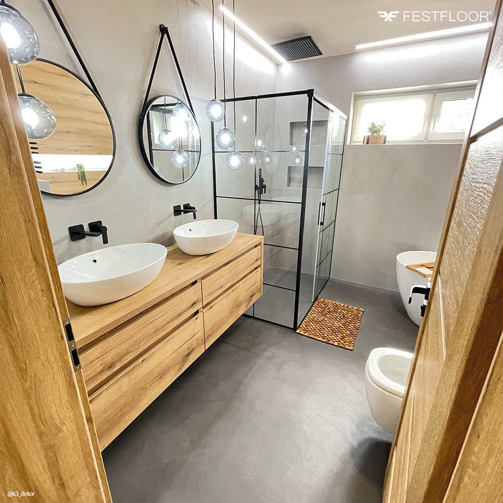 Sada betonové stěrky na stěny do koupelny HYDROFEST - 10m²