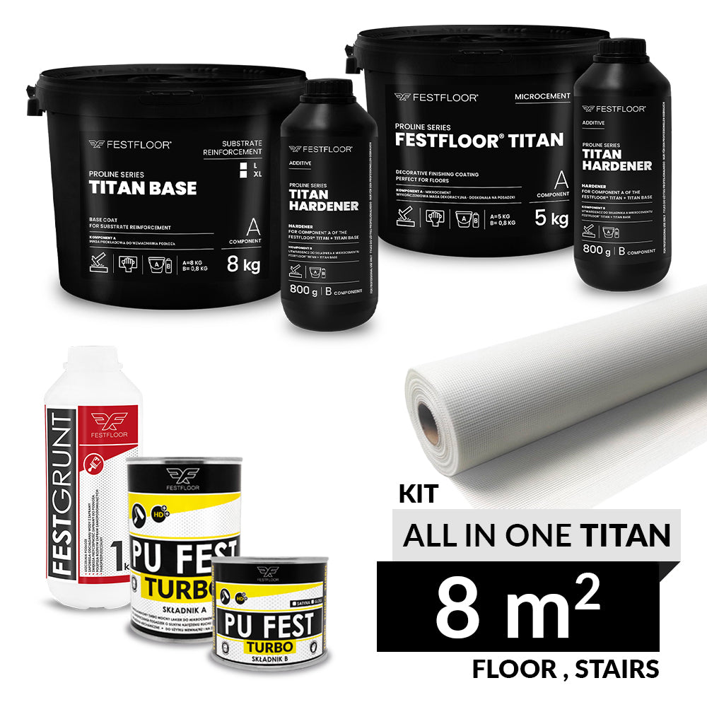 Kit ALL IN ONE TITAN betonová stěrka - 8m2
