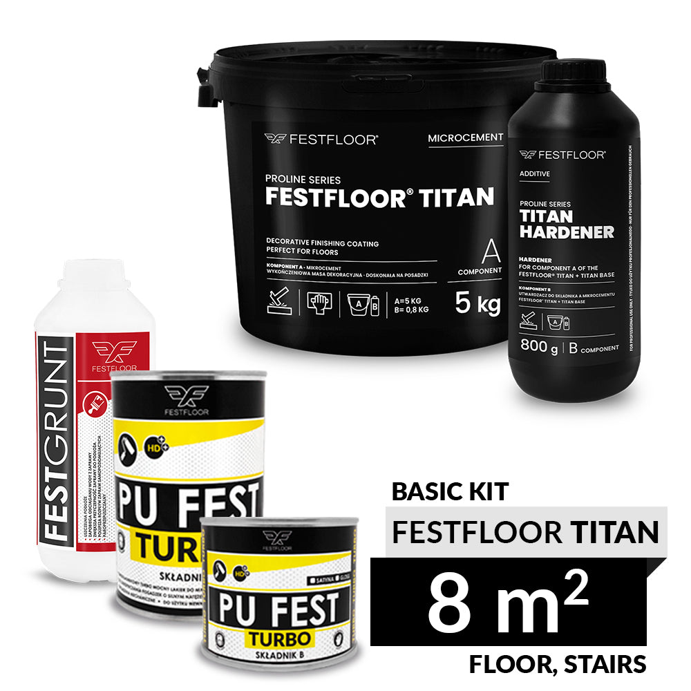 Kit FESTFLOOR TITAN BASIC betonová stěrka - 8m2
